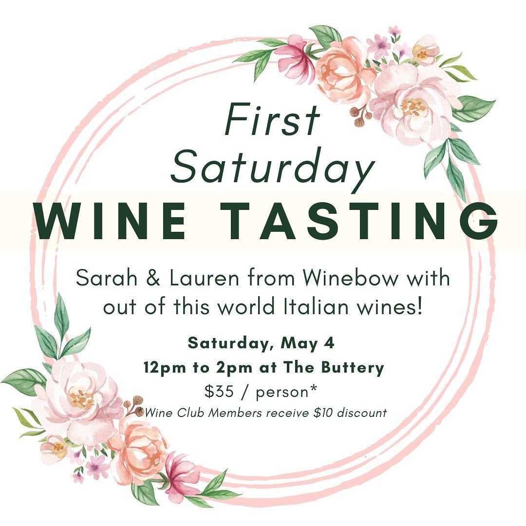 Join us for our First Saturday tasting on May 4th from 12-2pm! Sarah Walsh and Lauren Wiersma from Winebow will be here to showcase delicious Italian wines from all over the country. Each flight will focus on one producer, allowing you to delve deepe