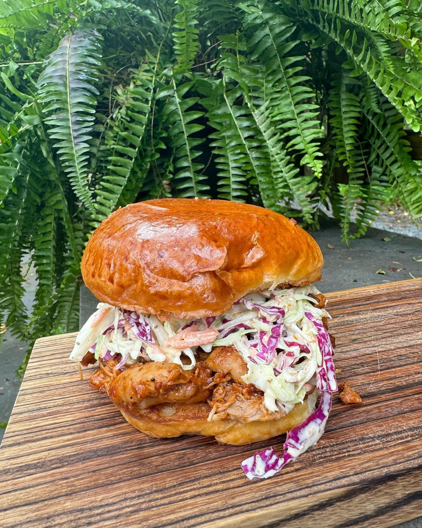 Chase the clouds away with our chicken bbq sandwich today! Topped with zesty orange slaw on toasted brioche!

Available today and tomorrow till 3pm!