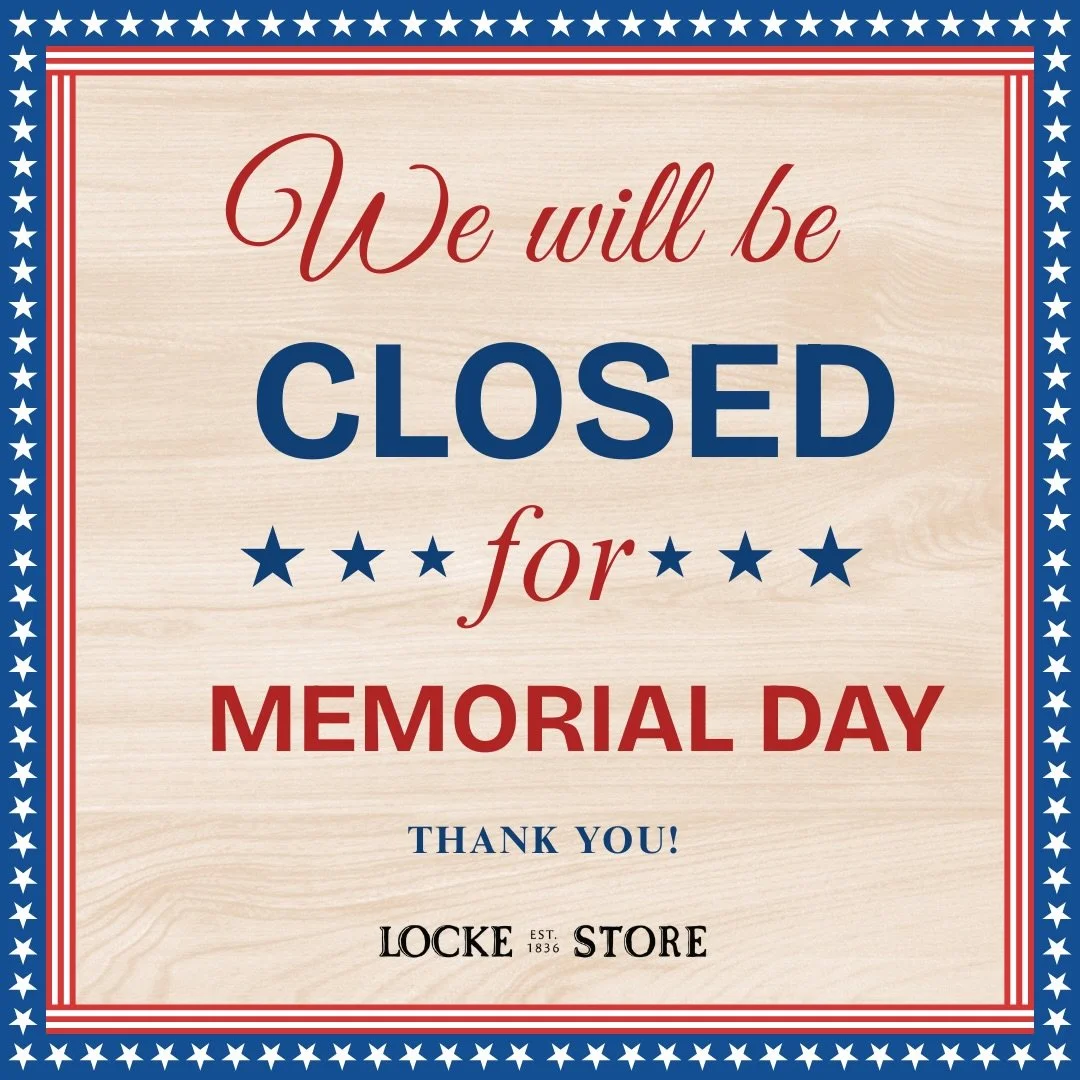 We will be closed on Memorial Day! We hope to see you all weekend long! 🇺🇸❤️