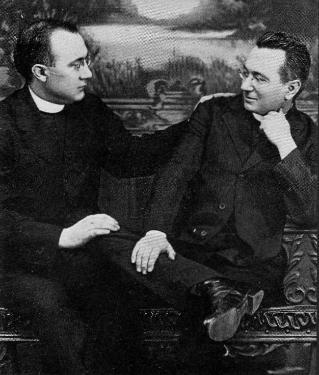 15 - Two of the early Augustinian friars to arrive from Italy, Fr Aurelio Marini and Fr John Cerruti.jpg