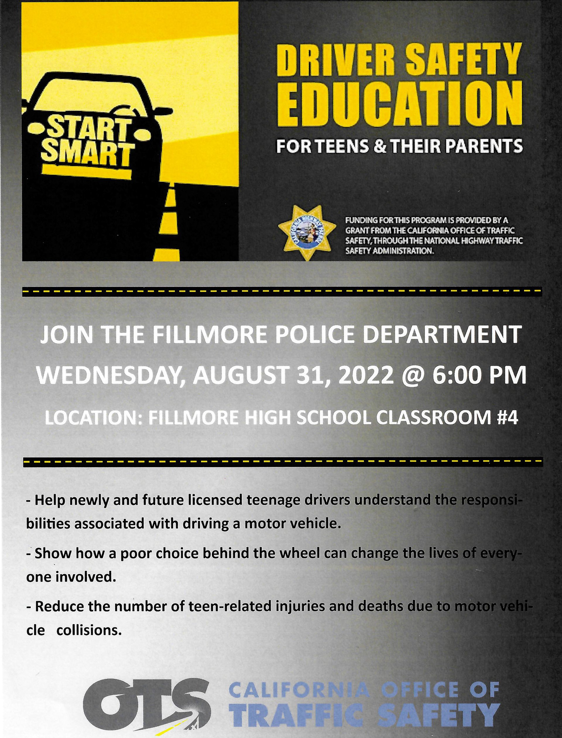 Driver Education & Traffic Safety Programs - Driving Safety