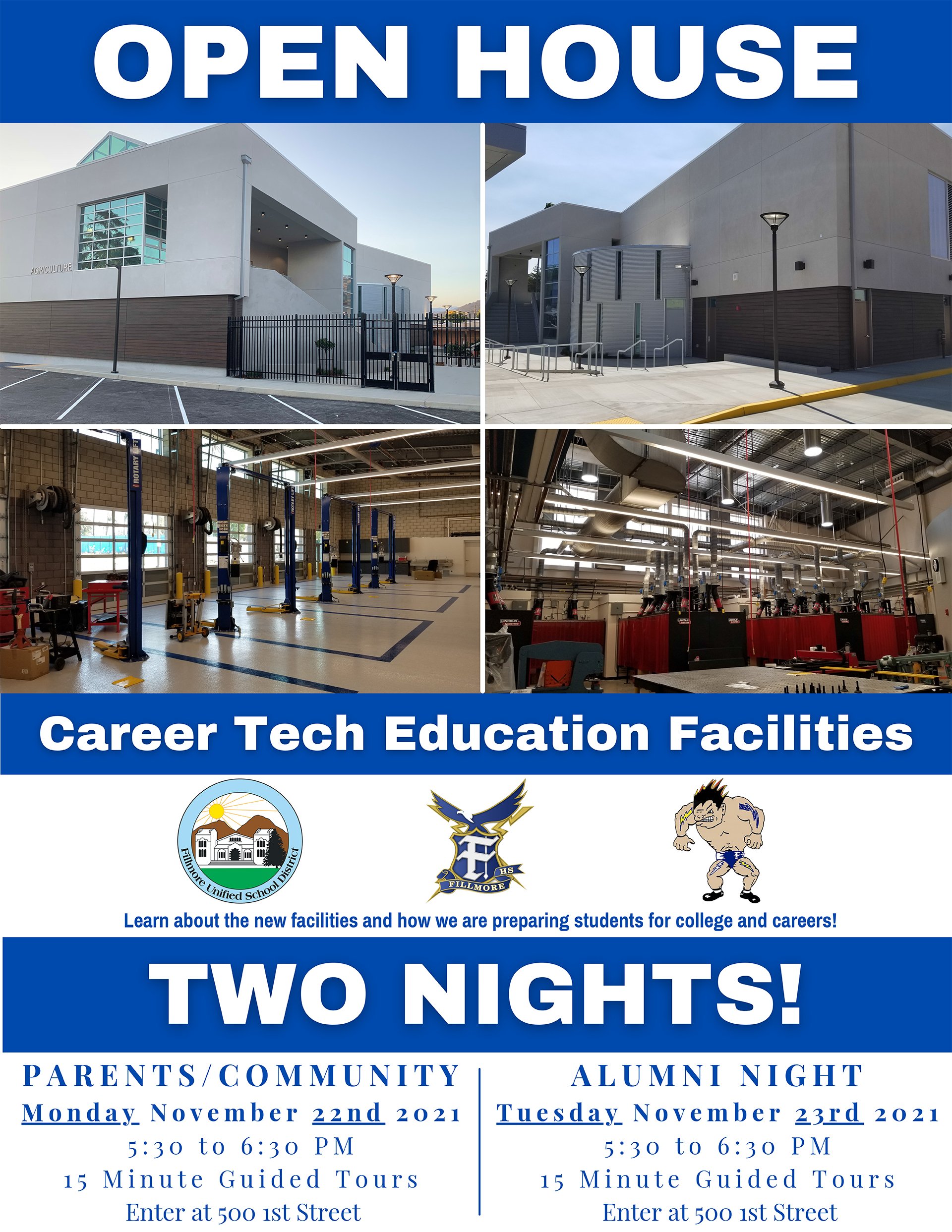 OPEN HOUSE - Career Tech Education Facilities — Fillmore Unified School  District