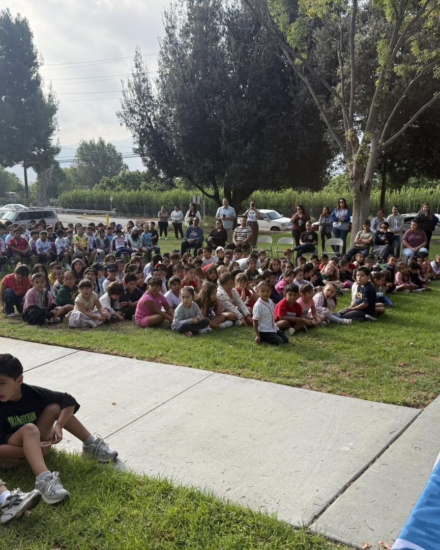 The Piru Elementary community marks its Promising Practices achievement.