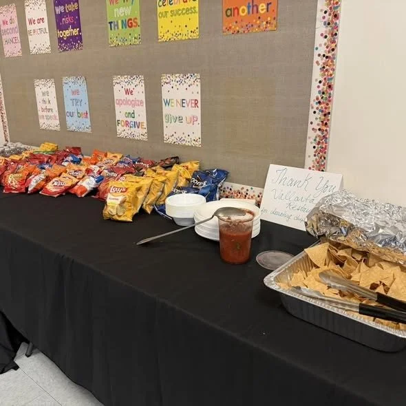 Snacks and refreshments prepared for San Cayetano Family Game Night.