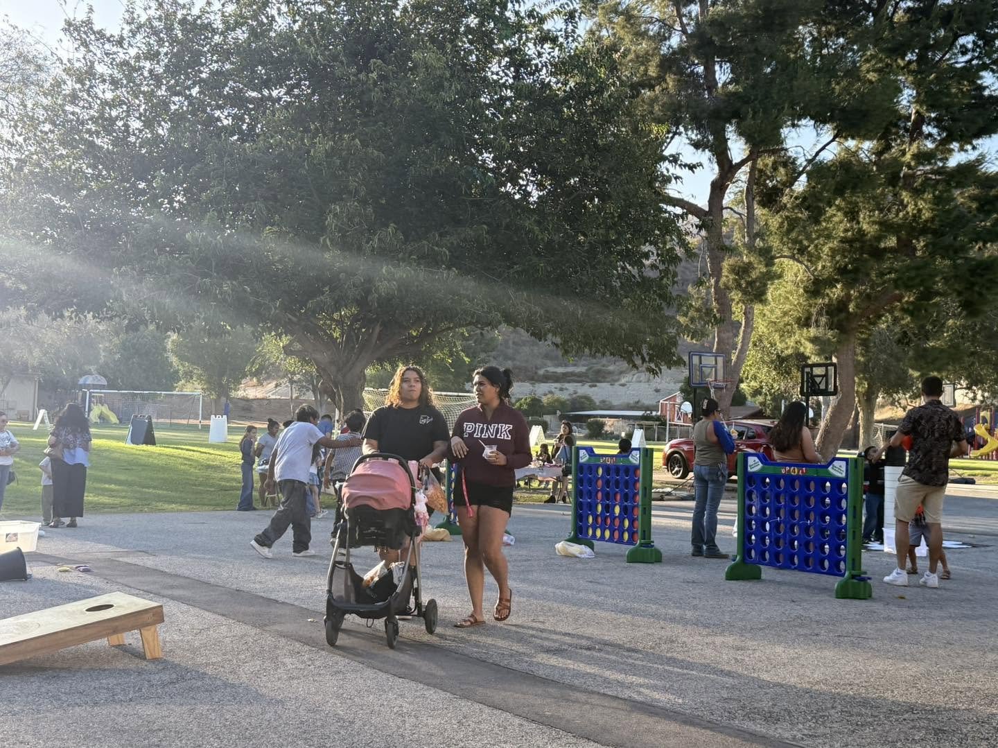 Piru families enjoy refreshments and community during Lotería Night.