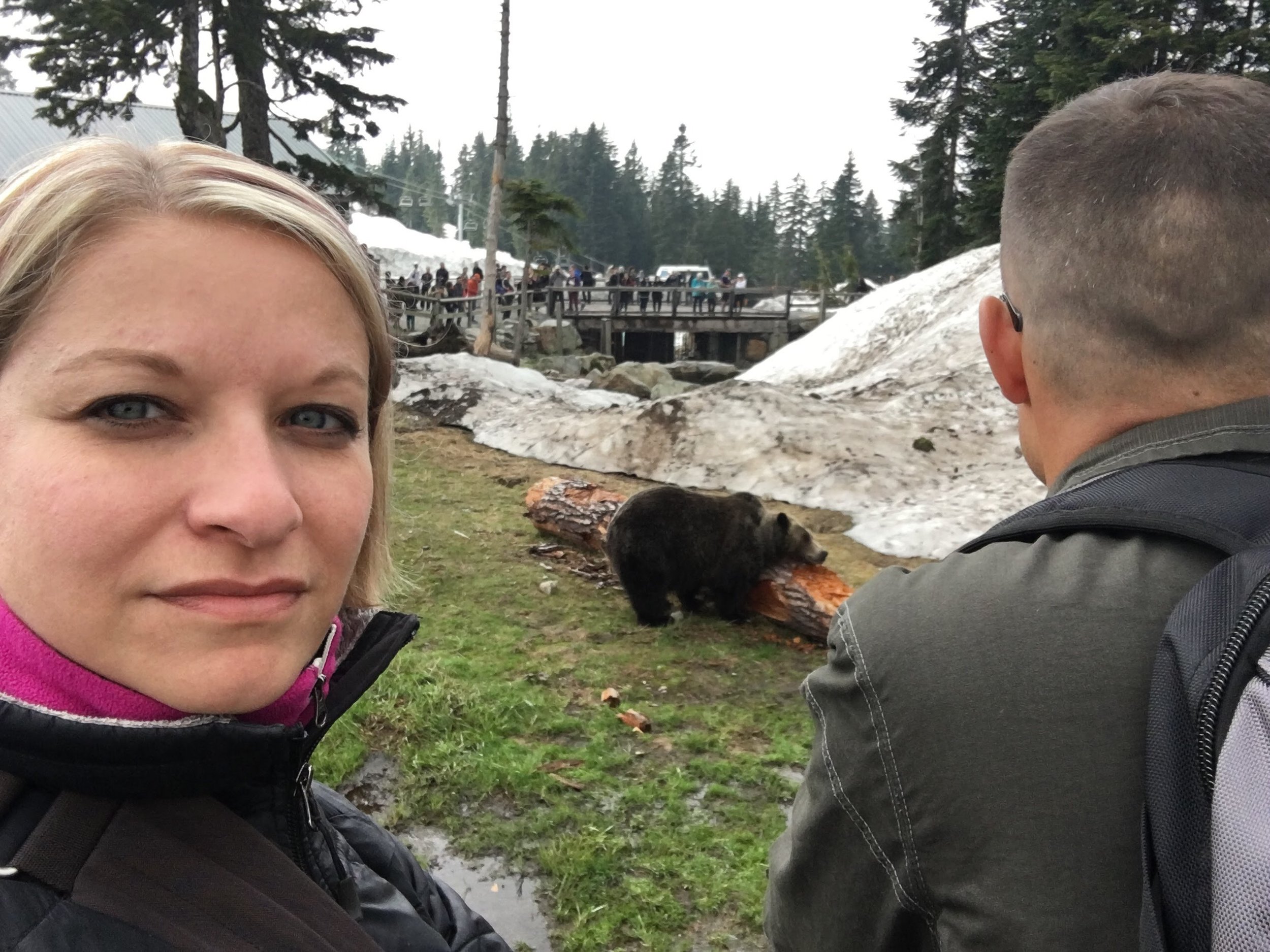 Thought it would be appropriate to share this picture of me at a bear habitat on Grouse Mountain in Vancouver. Bears are beautiful creatures. I picture this guy when I think about my bear brain.