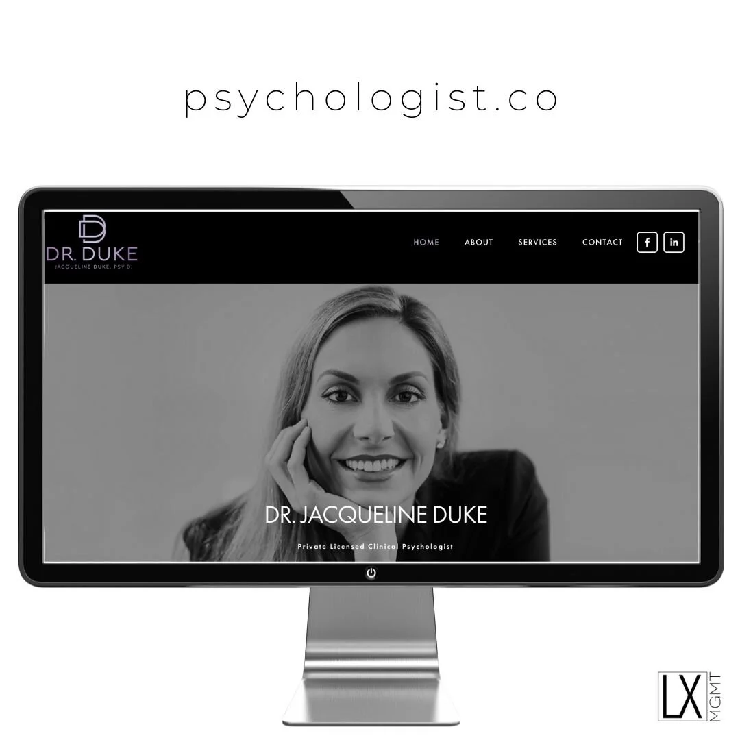 Dr. Jacqueline Duke Web Site Design