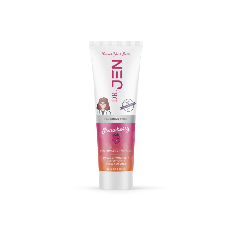 Dr. Jen Natural Strawberry Remineralizing Toothpaste + 10% Nano-Hydroxyapatite