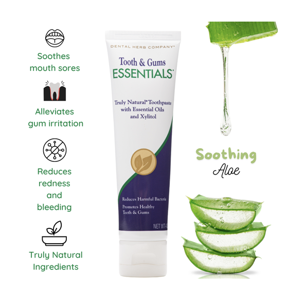 Tooth & Gums Essentials Toothpaste - Fluoride-Free, Antimicrobial and SLS-free
