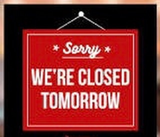 Sunday, December 15th. We&rsquo;ll be back open on Monday morning 12-16-19