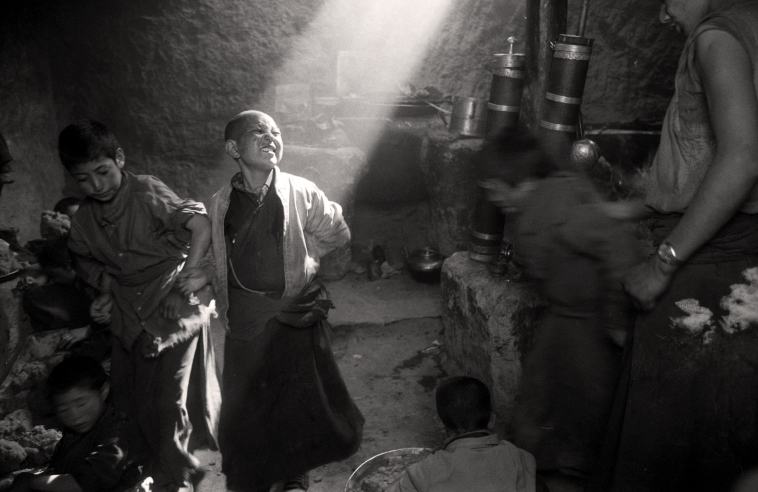  Novice in Monastery Kitchen - Lamaruyu Gompa, Ladakh, on the Tibetan Plateau 