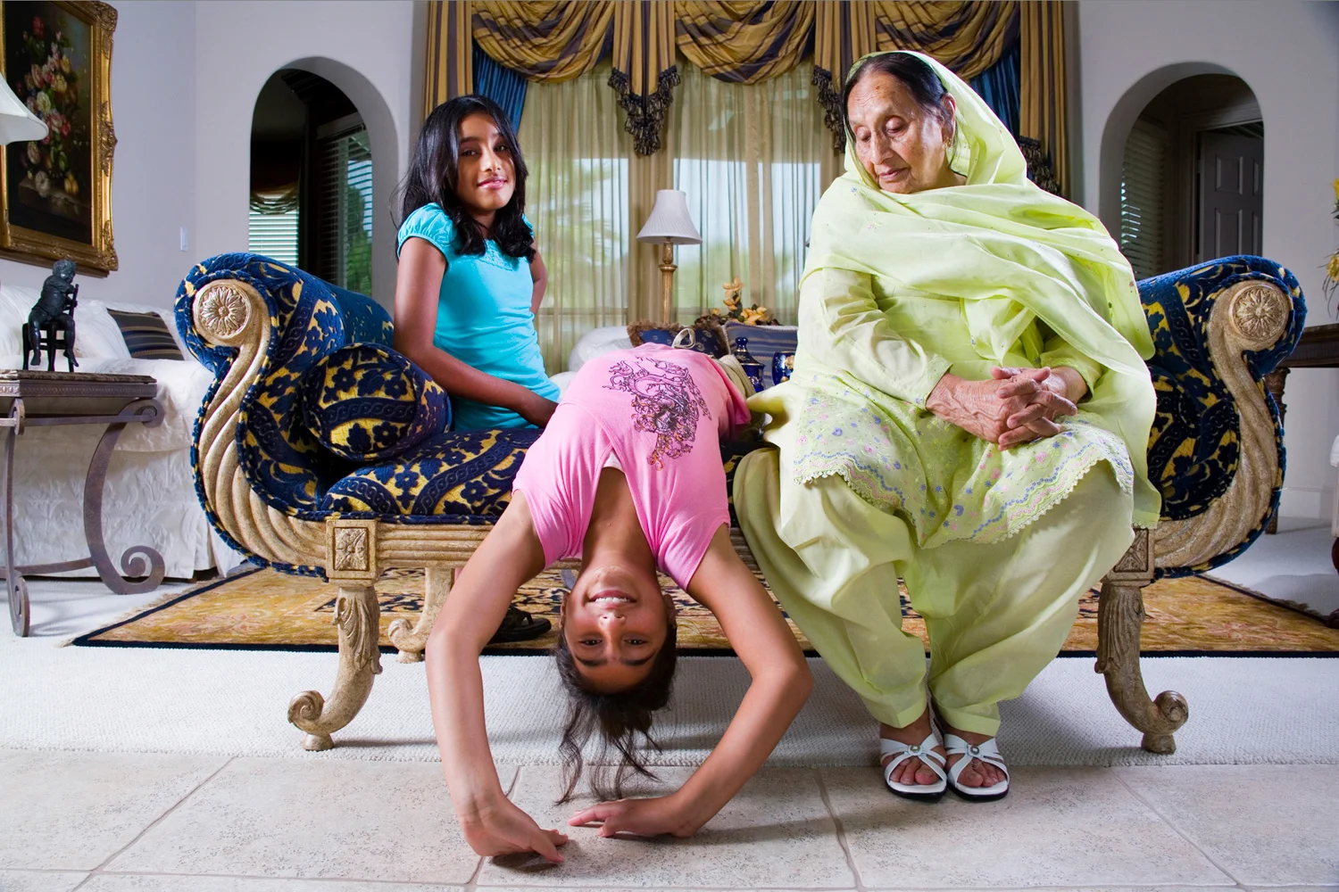 Pakistani grandmother and granddaughters Click here to advance to the next gallery - In Season