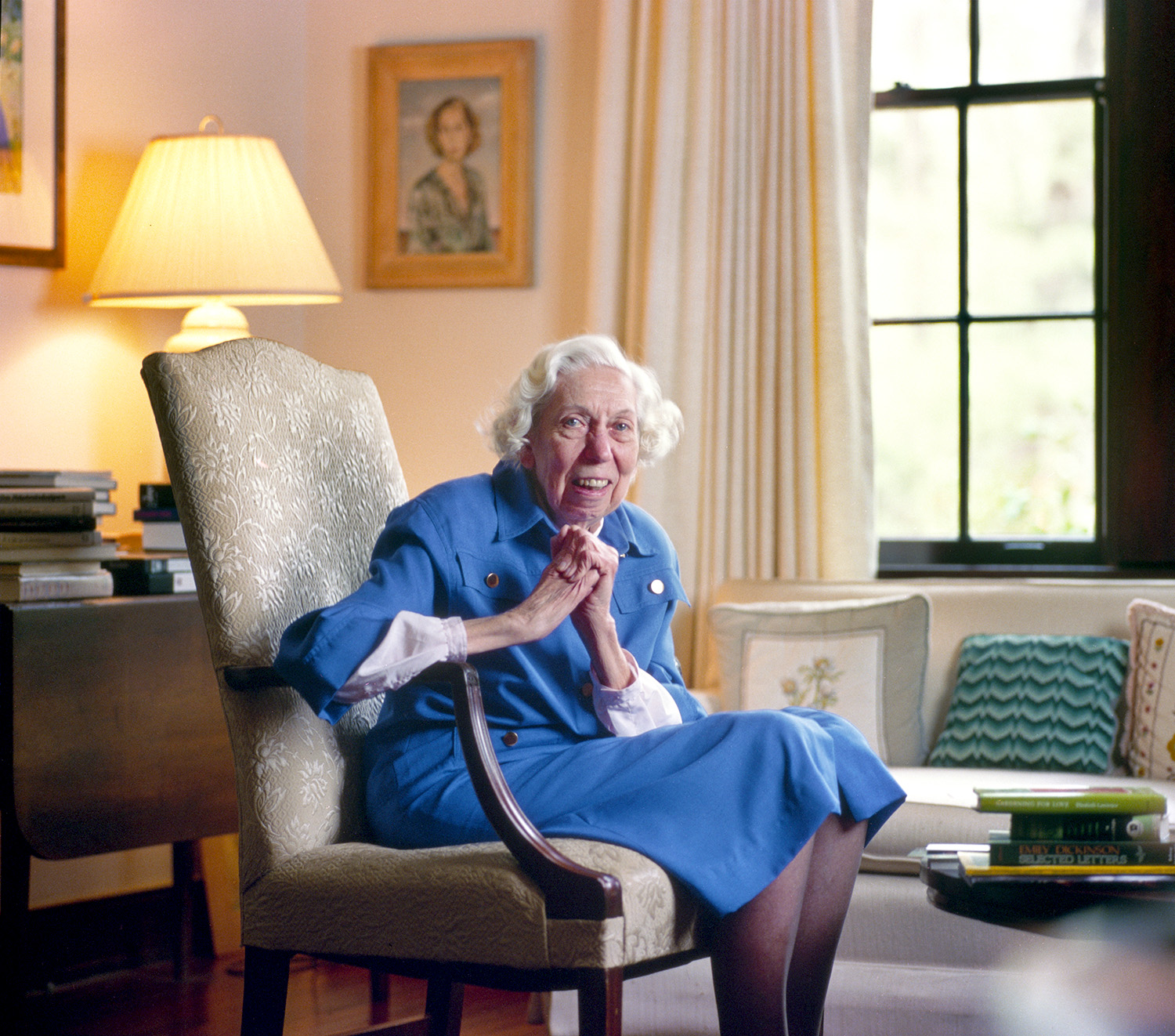 Eudora Welty, Writer 1988 - A short story writer and novelist who wrote about the American South. Welty won the Pulitzer Prize in 1973. Photographed at her home in Jackson, Mississippi in the summer of 1988.