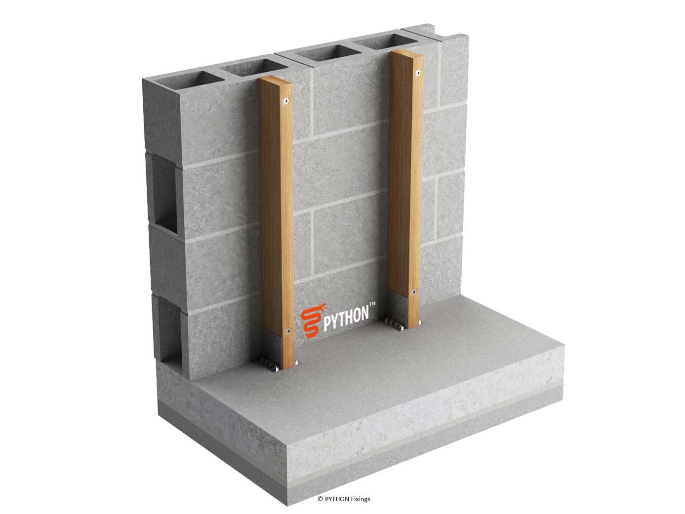Concrete Masonry - Strong-back connection, PYTHON MT