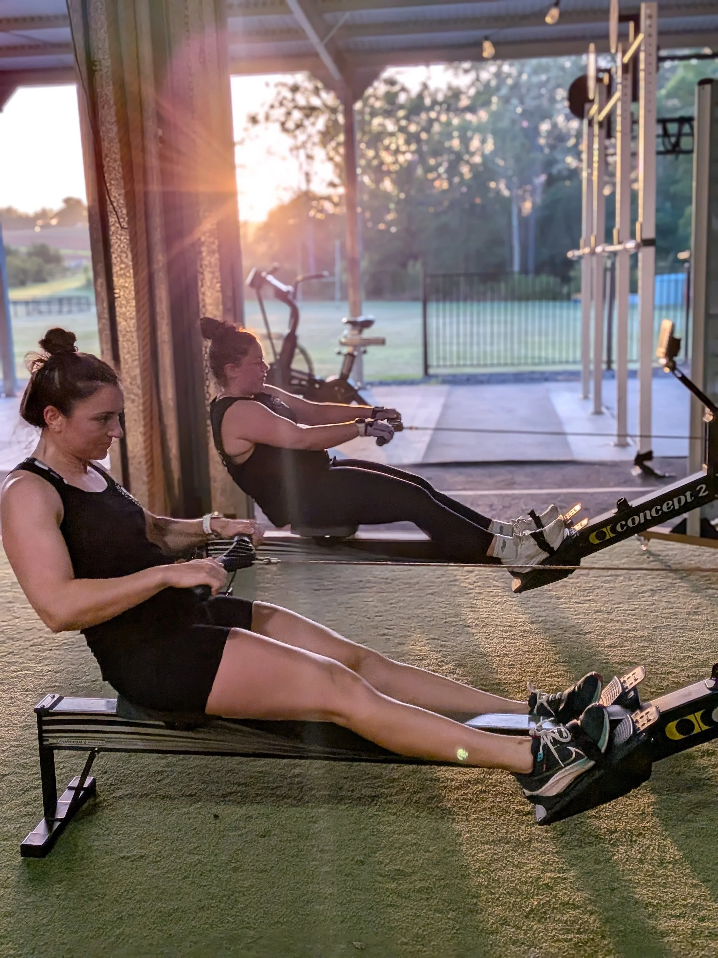 clany and zoe - rower gym morning .jpg