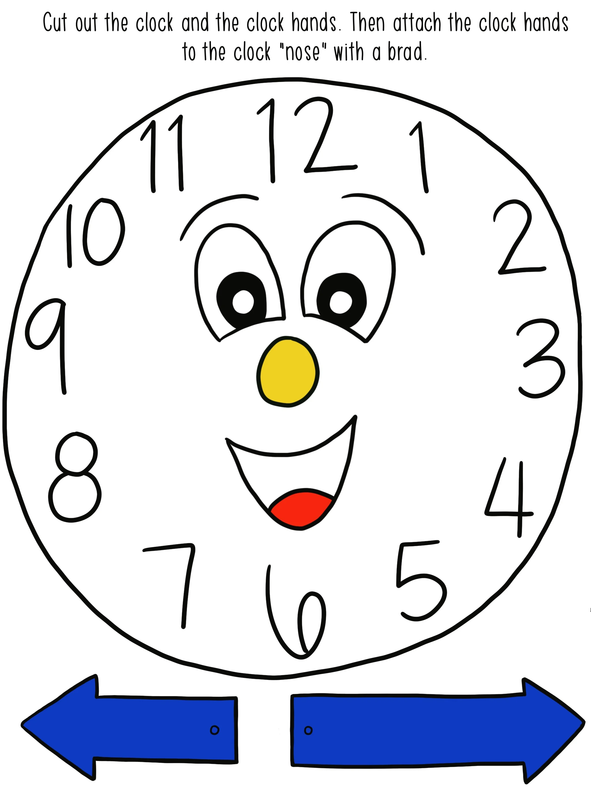 Clock Printable (Free!) — Purposeful Toys