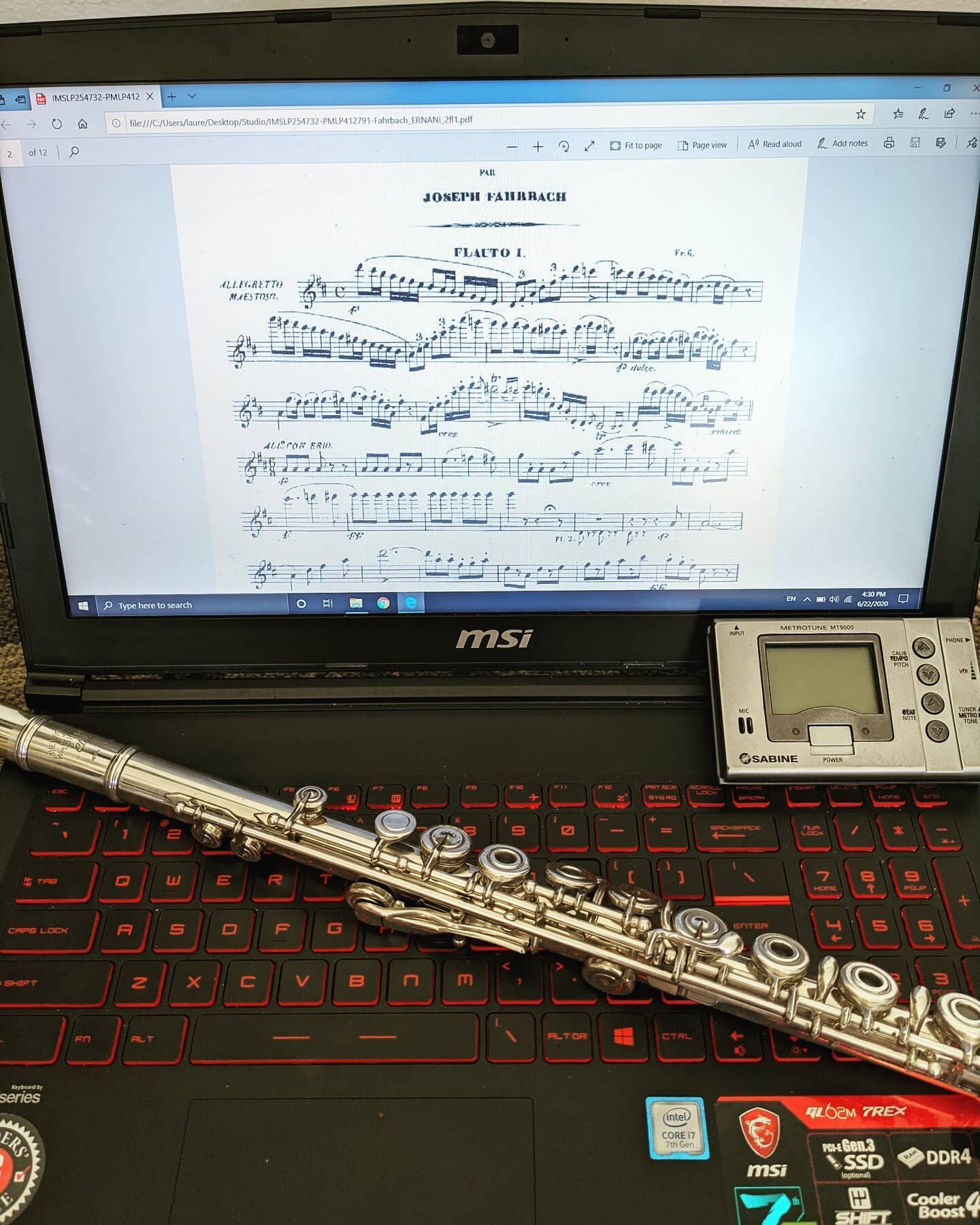 Desperate times call for desperate measures (pun only partially intended). When a friend and I decided to collab on the fly, but don't have a printer....I guess I'll scroll on the notes that only need one hand to play... .
.
.
.
.
 #flute #flutelife 