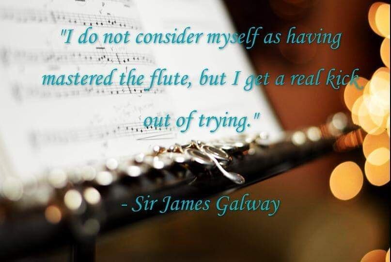 It's easy to feel discouraged sometimes, especially when comparing yourself to others in your profession, but just remember that even the most accomplished musicians understand that there's always more to learn. #flutequotes #flute