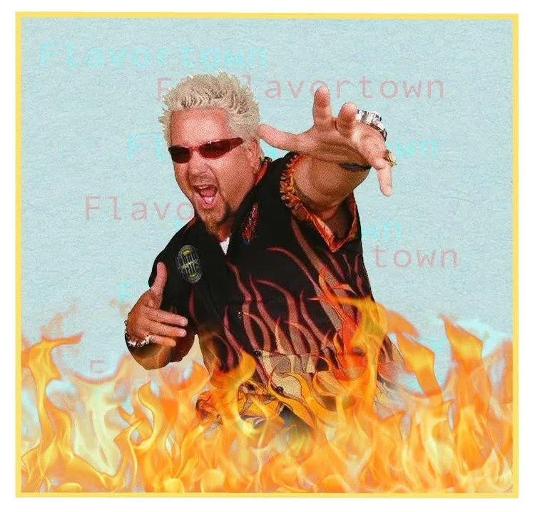 flame button up shirt guy fieri