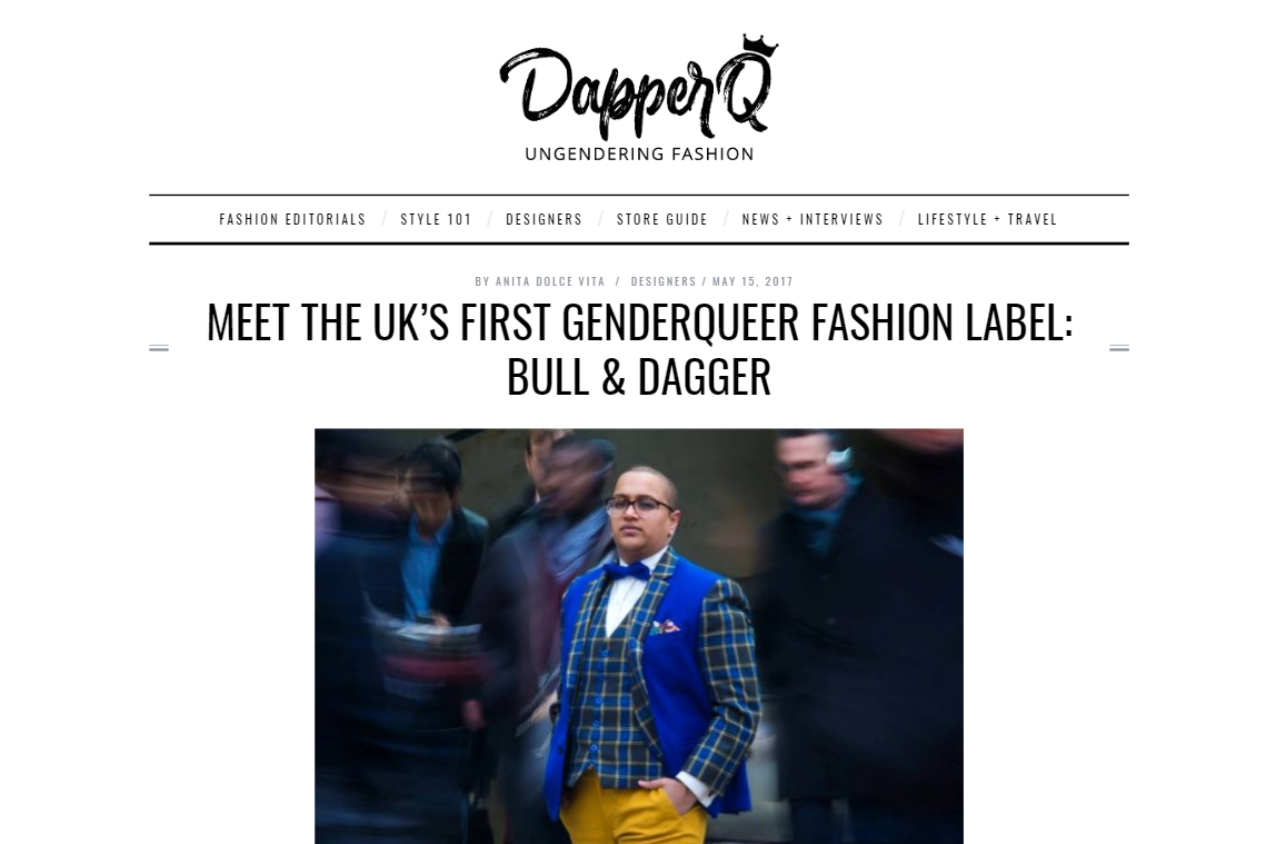 Meet The UK's First Genderqueer Fashion Label: Bull & Dagger - DapperQ