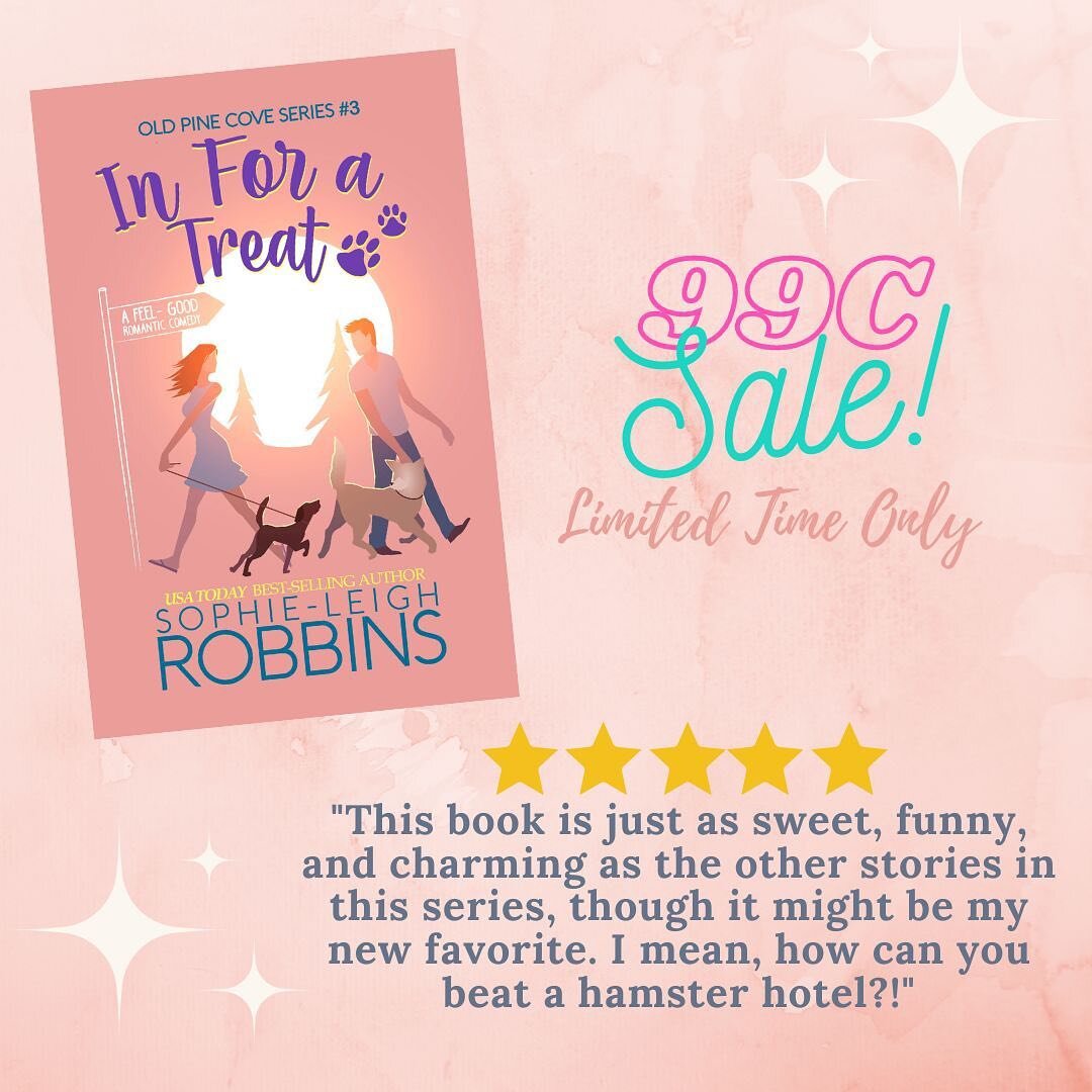 Ready for a romcom full of laughs, with a quirky dog lover and a hot vet? In For a Treat is on sale for 99c right now!!