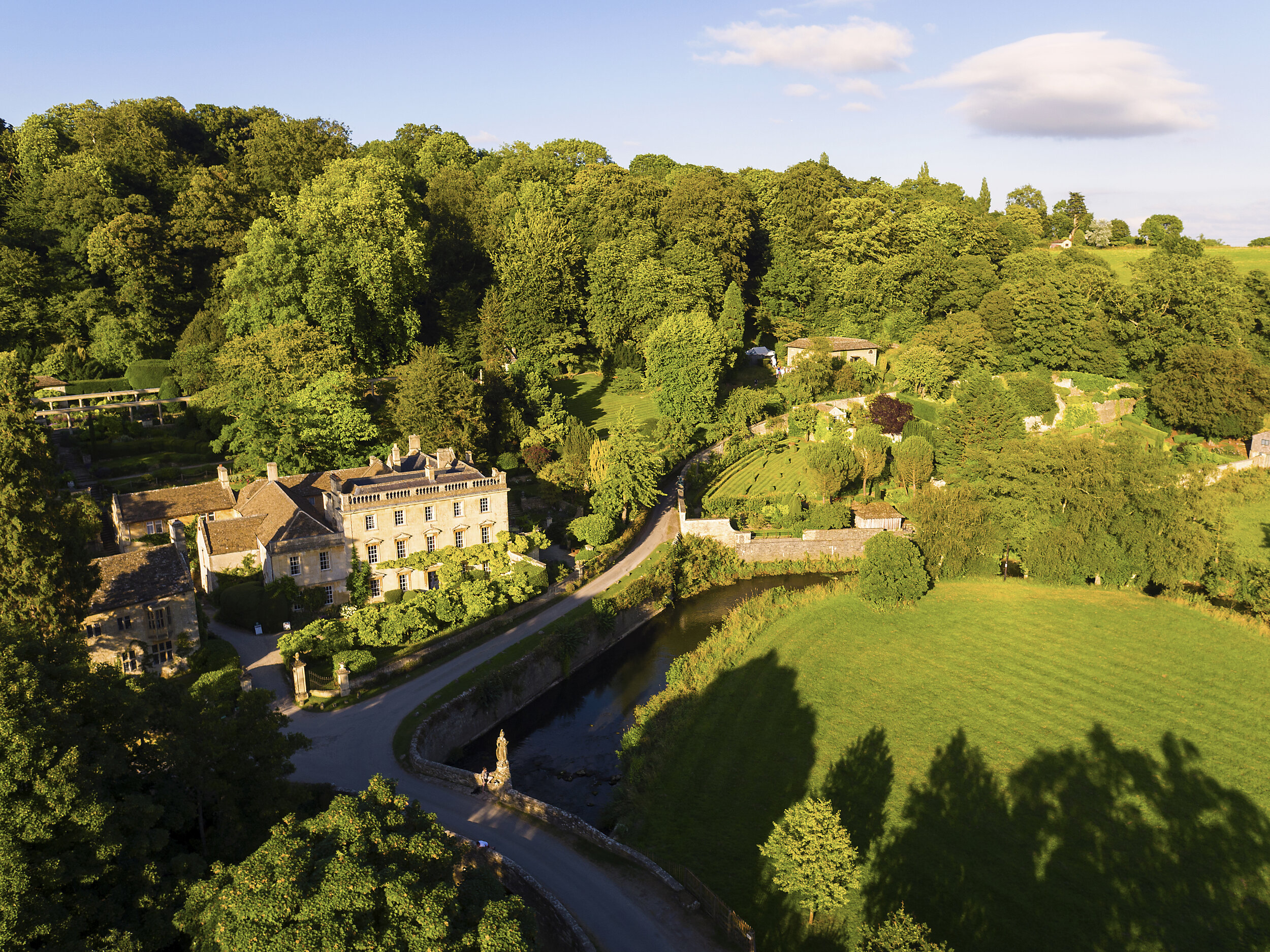 View over the tranquil Iford Valley