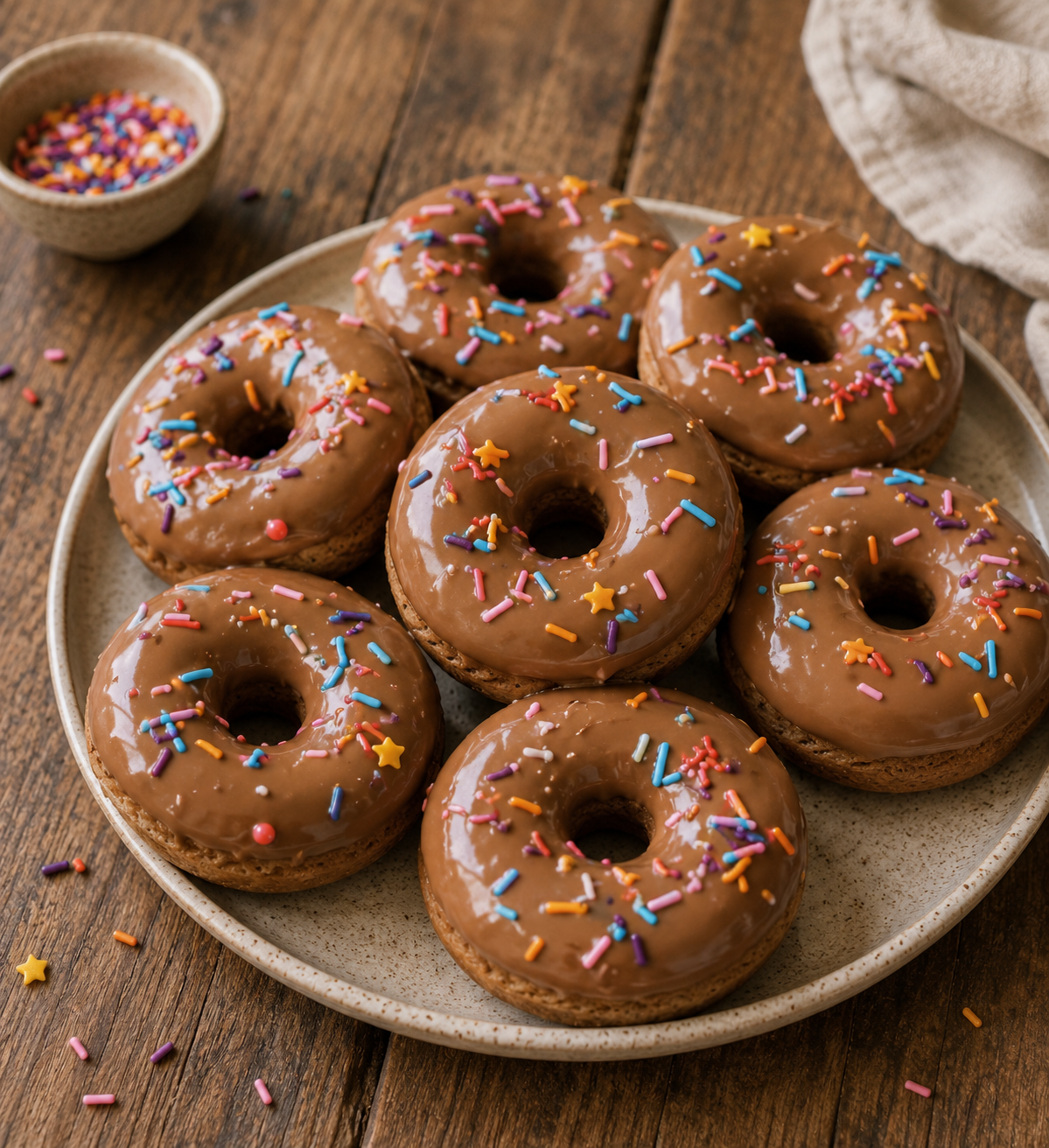Chocolate Sprinkled Donuts Keto