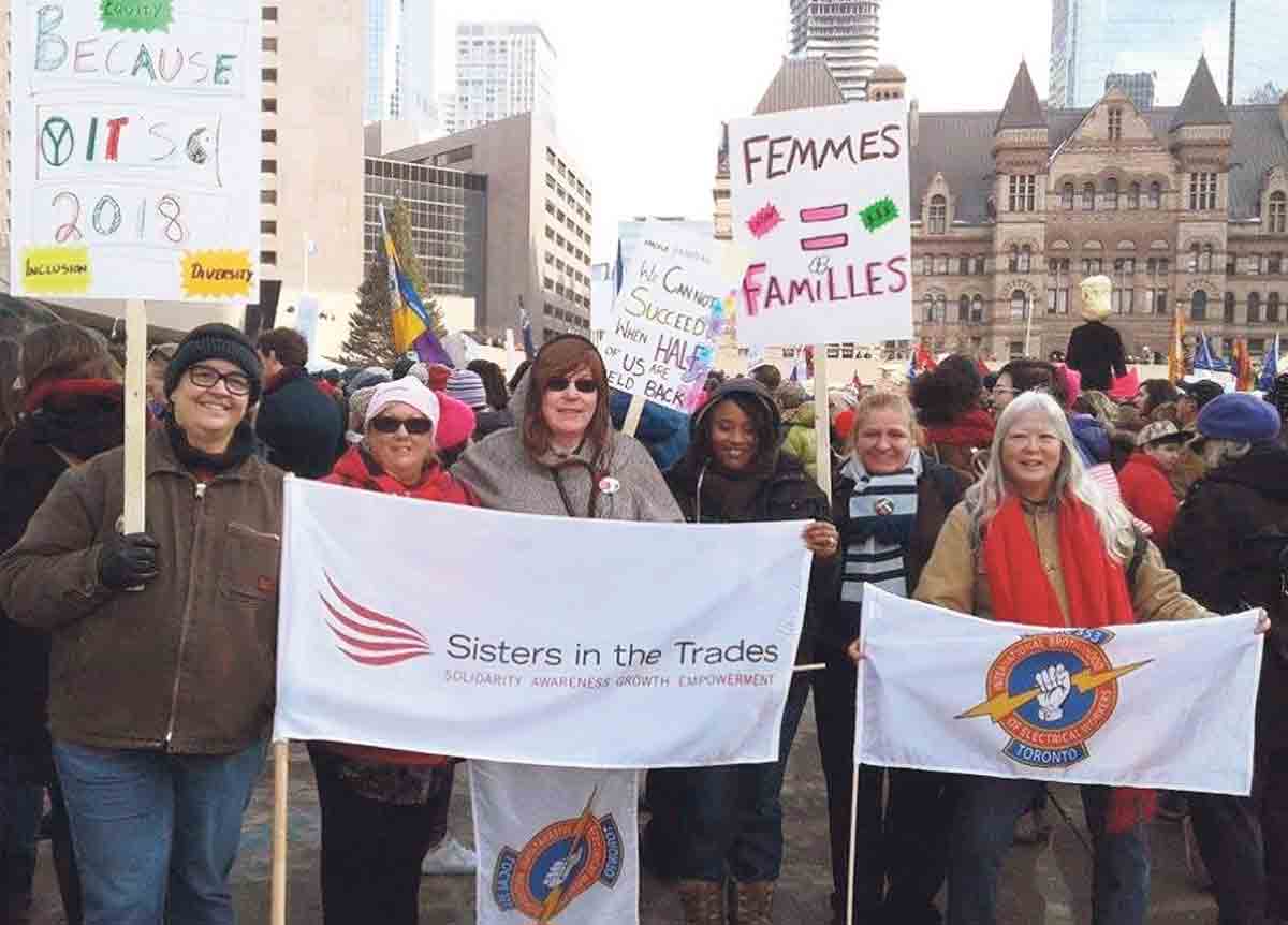 IBEW 353 Sisters in the Trades at the Women’s March