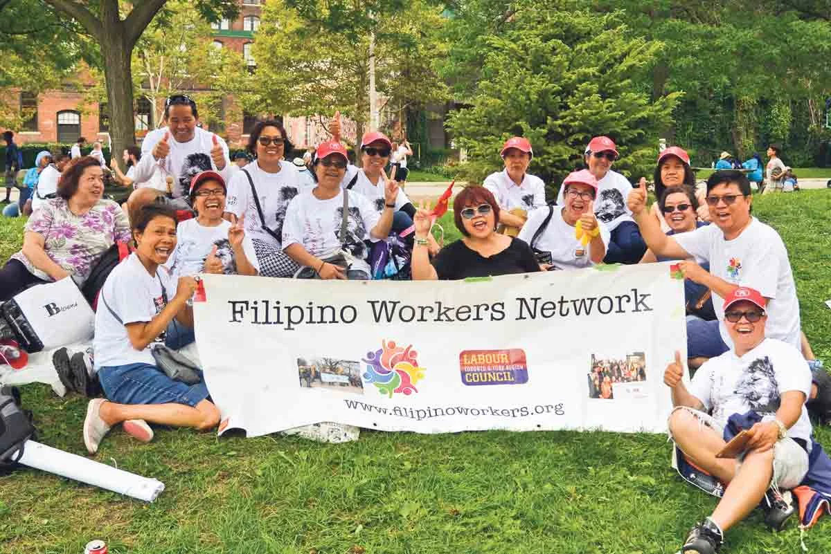 Members of the Toronto & York Region District Labour Council have long fought for the rights of diverse worker communities. Shown: Filipino Workers Network marking Labour Day 2018. Supplied