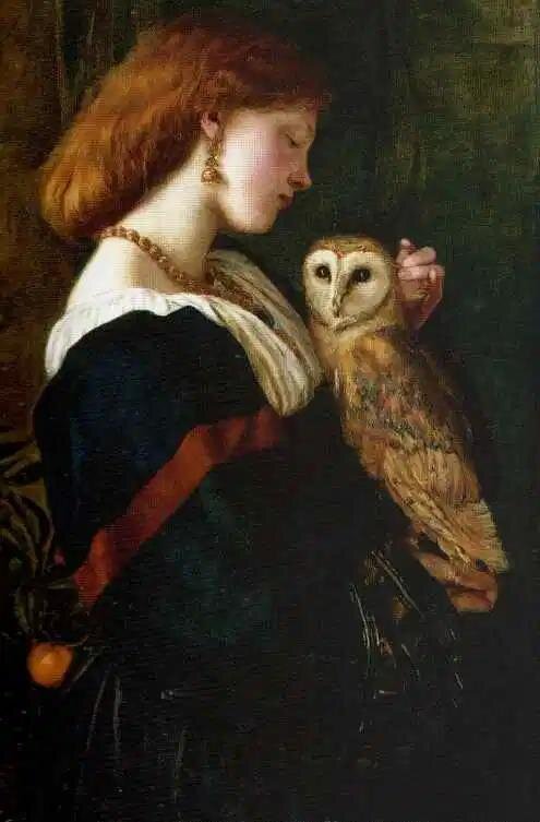 The Owl by Valentine Cameron Prinsep