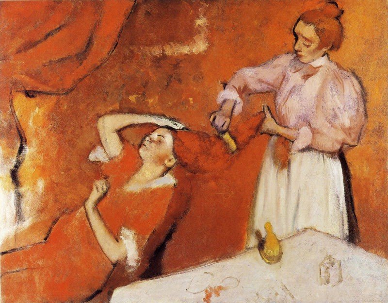Combing the Hair, by Edgar Degas