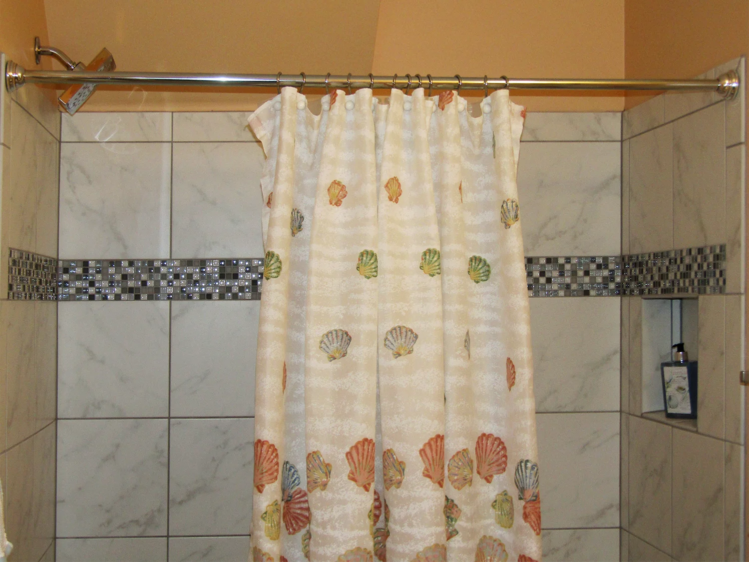 Seashell inspired bathroom interior design Atlanta Georgia.