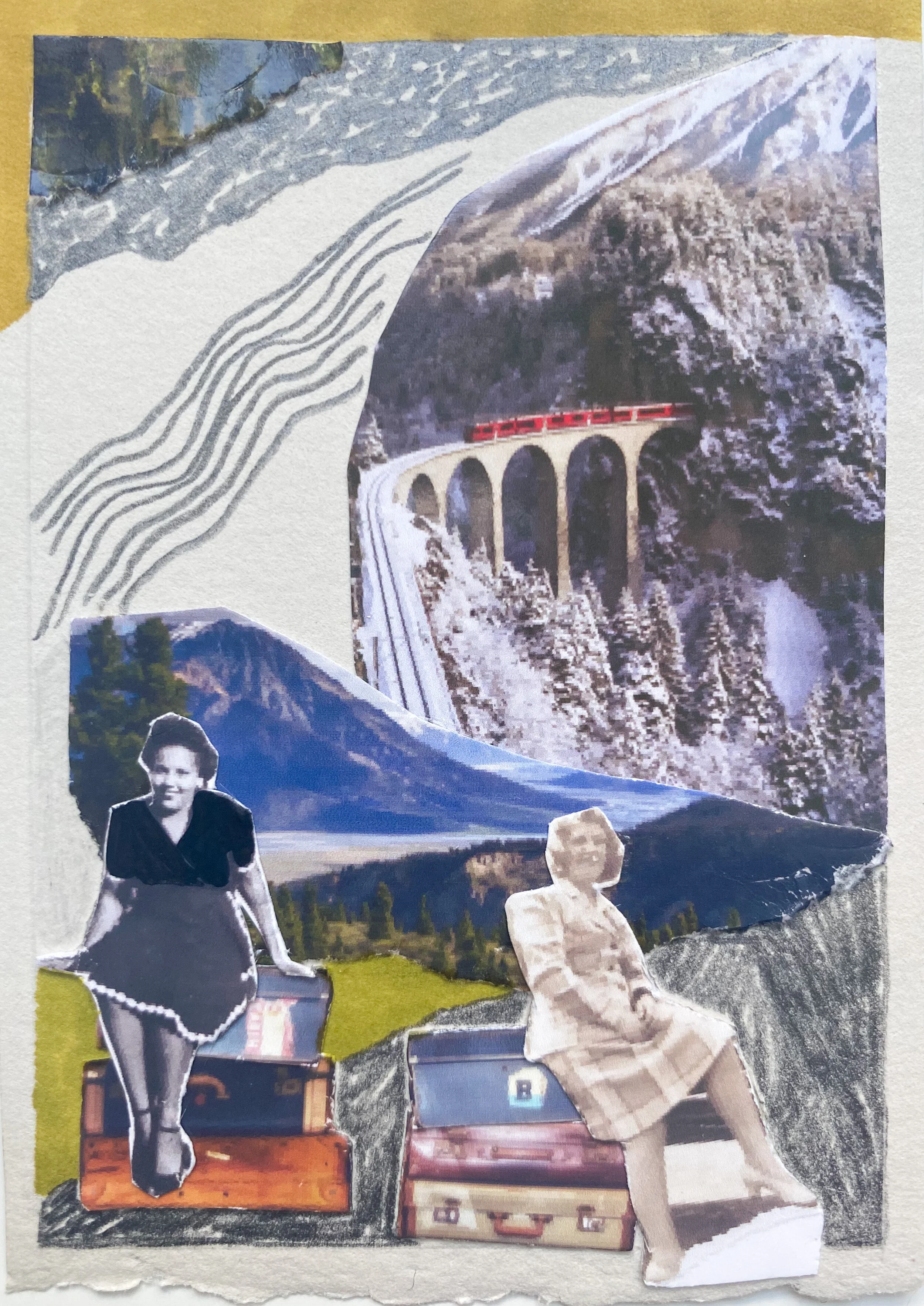 Day 17: Traveling; 2.5in x 3.5in