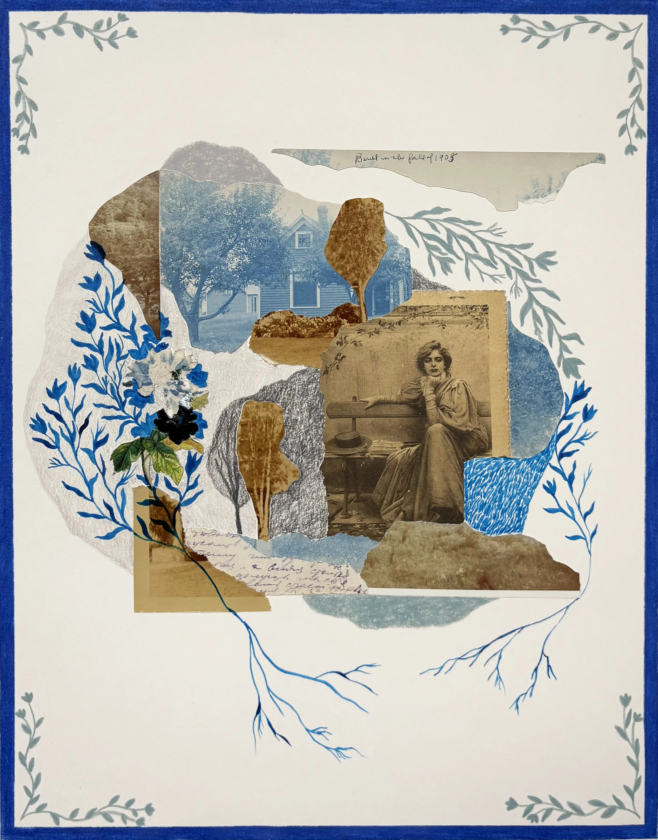 Blue Home, 11in x 14in, 2024