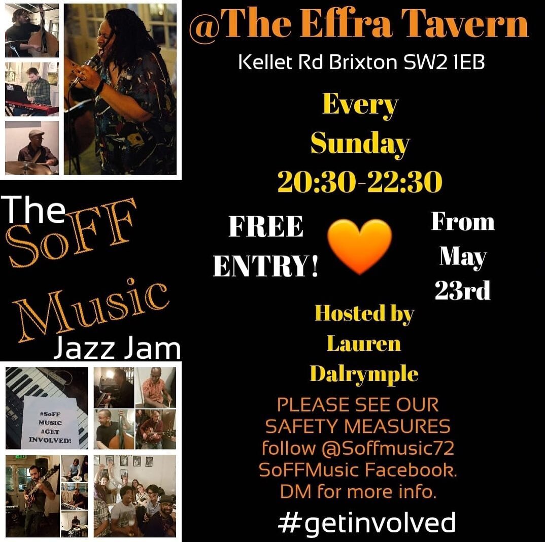 Hello party people, very happy to announce that the @soffmusic72 jazz jam is back this Sunday at @effrahalltavern - and it&rsquo;s gonna be happening weekly. Come down to watch or jam! #jazz #ukjazz #jamsession #jazzjam #livemusic #livemusiclondon