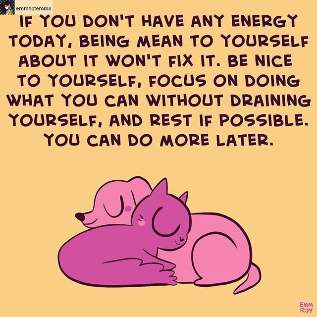 This @emmnotemma reminder is from The Before Time, but it feels especially relevant now. Try to be kind to yourselves, friends. 🖤

#depression #anxiety #mentalhealth #mentalhealthawareness #mentalhealthstigma #mentalhealthpodcast #mentalhealthmay #m