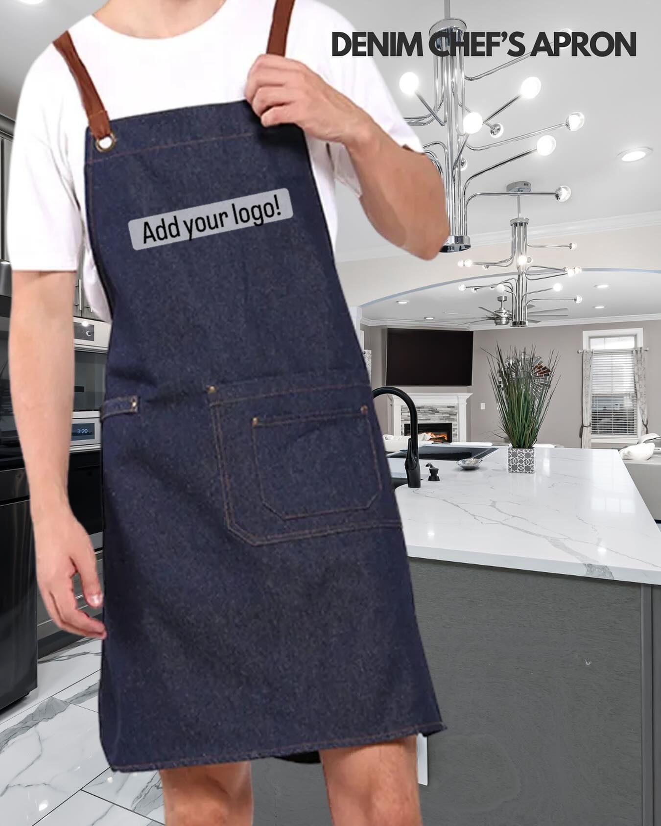 DENIM CHEF&rsquo;S APRON
Bring style and function to the kitchen with our Denim Chef&rsquo;s Apron.

Crafted from soft, breathable cotton denim, it&rsquo;s sturdy, comfortable, and machine washable&mdash;perfect for keeping you clean and confident in