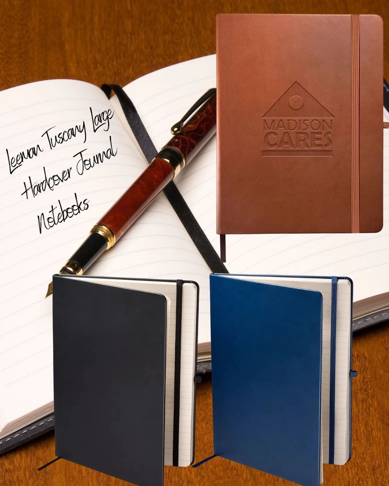 LEEMAN TUSCANY LARGE HARDCOVER JOURNAL
Meet your new go-to notebook: the Leeman Tuscany Large Hardcover Journal.

With its soft faux leather cover and 96 ruled pages, this journal blends style and function for wherever inspiration strikes. Features i