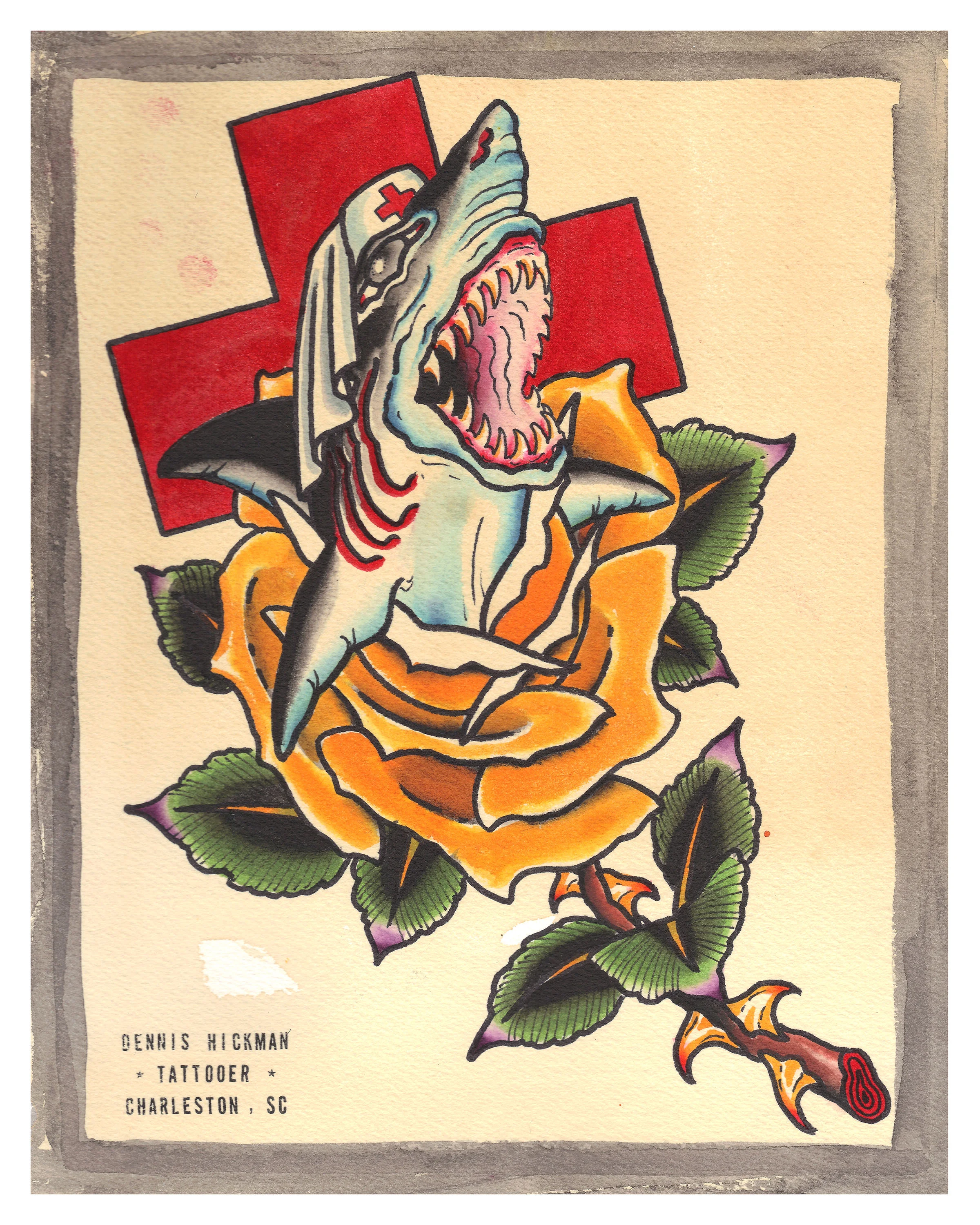 Rose of No Man's Land/Nurse Shark Print