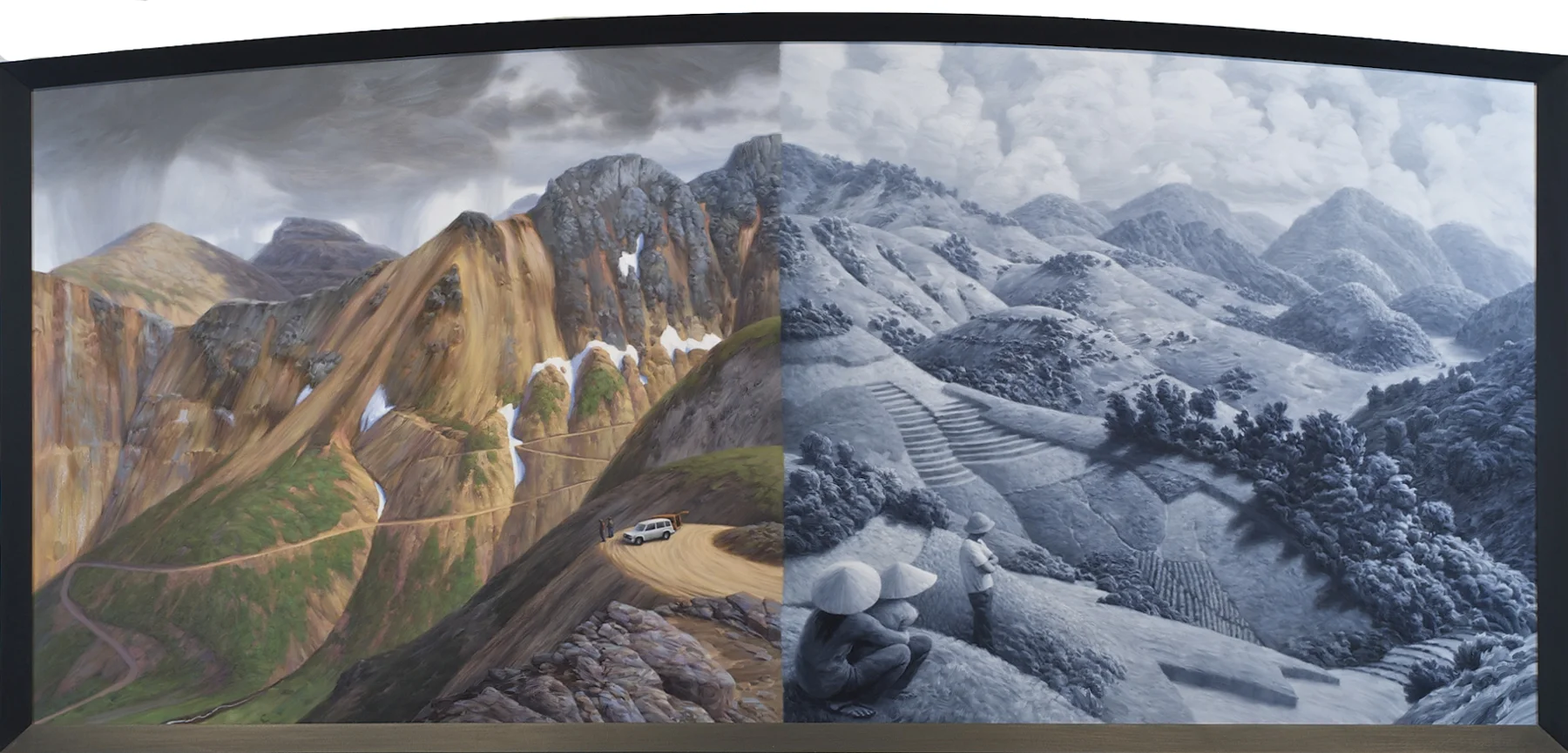 Ends of the Earth, 2008, Oil on Panel, 45" x 96"
