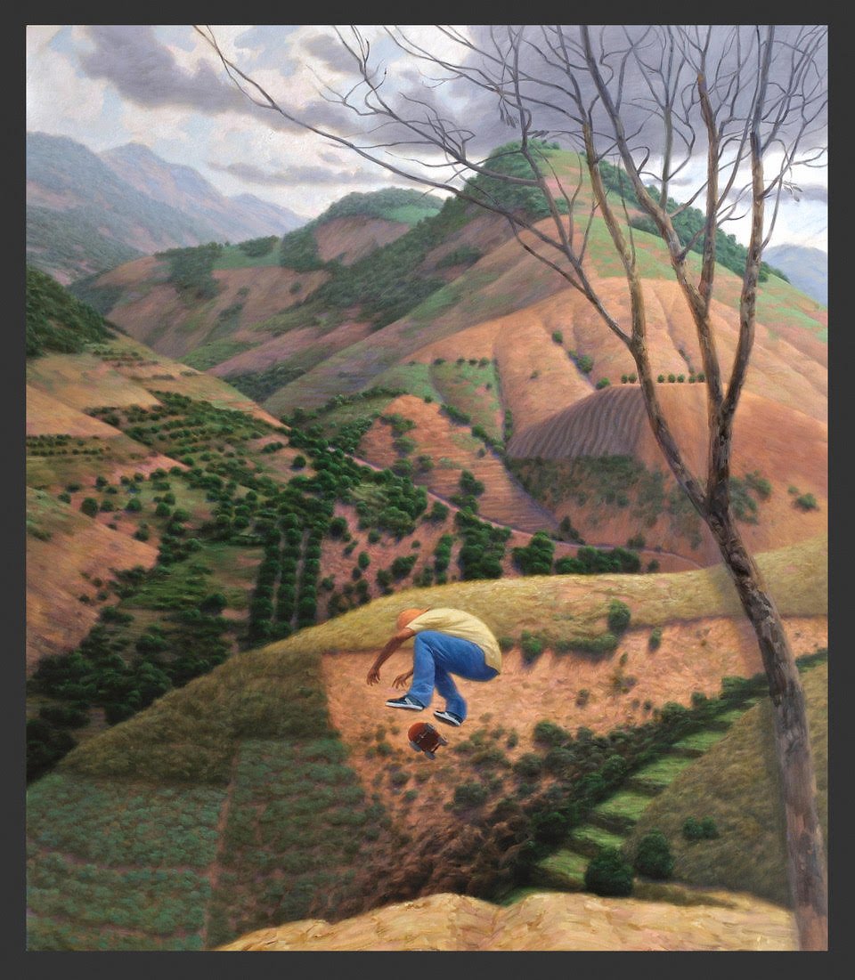 Leap, 2007, Oil on panel,  54 x 46" 