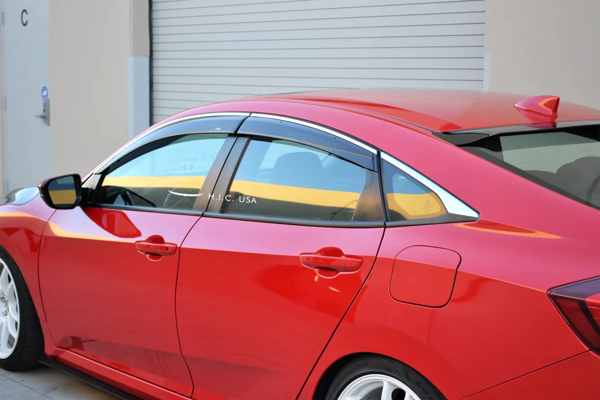 civicivi Amazon.com: 4PCS Rain Guards Window Visors Wind Deflector