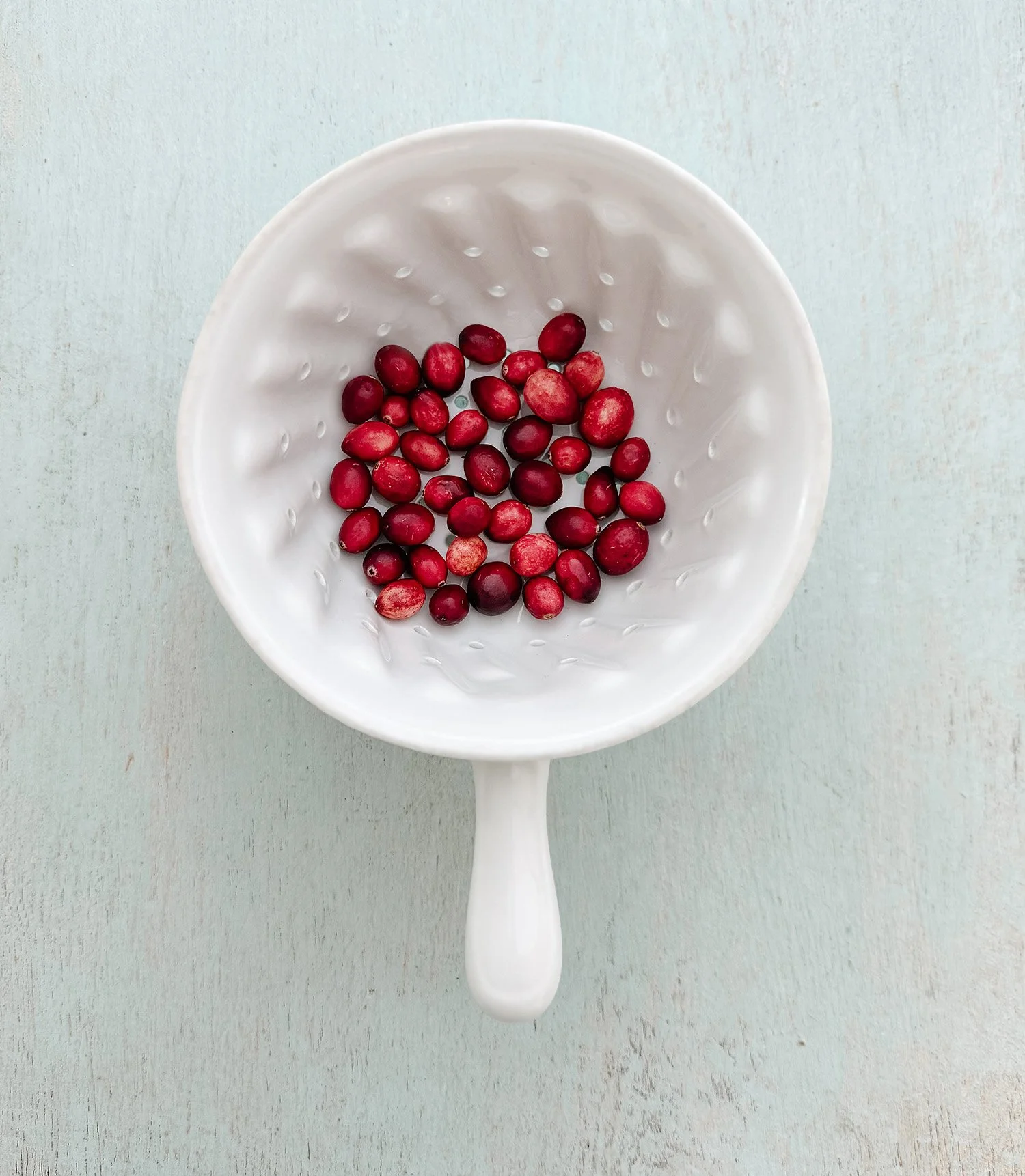 Vintage French Stoneware Strainer