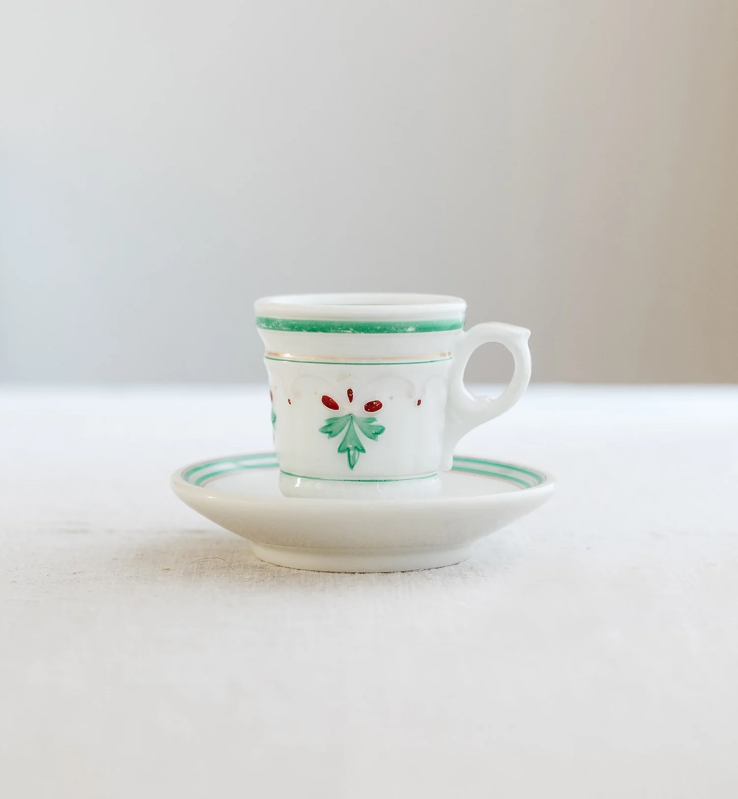 Antique French Noël Cup and Saucer