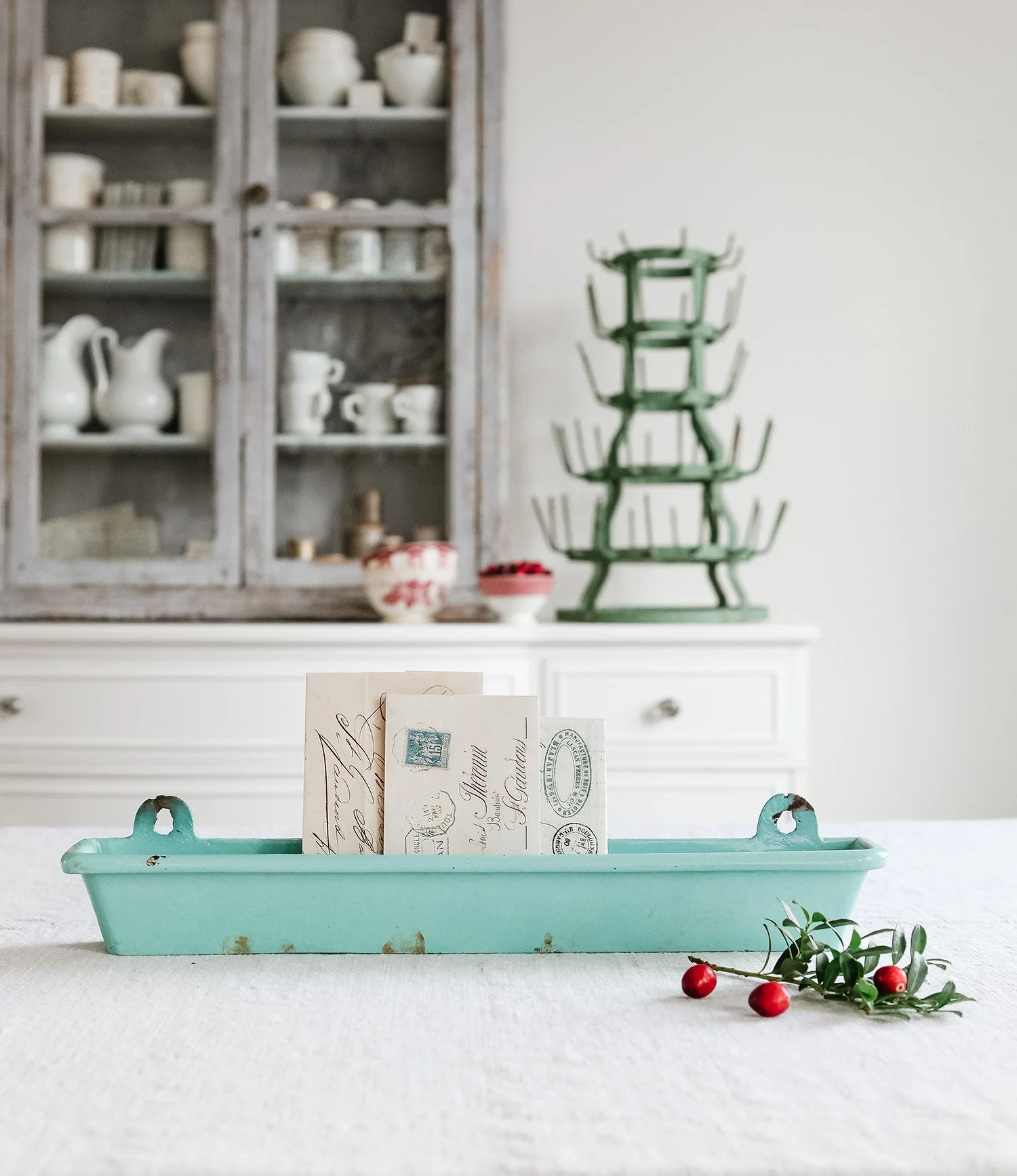 Vintage French Cast Iron Chicken Feeder