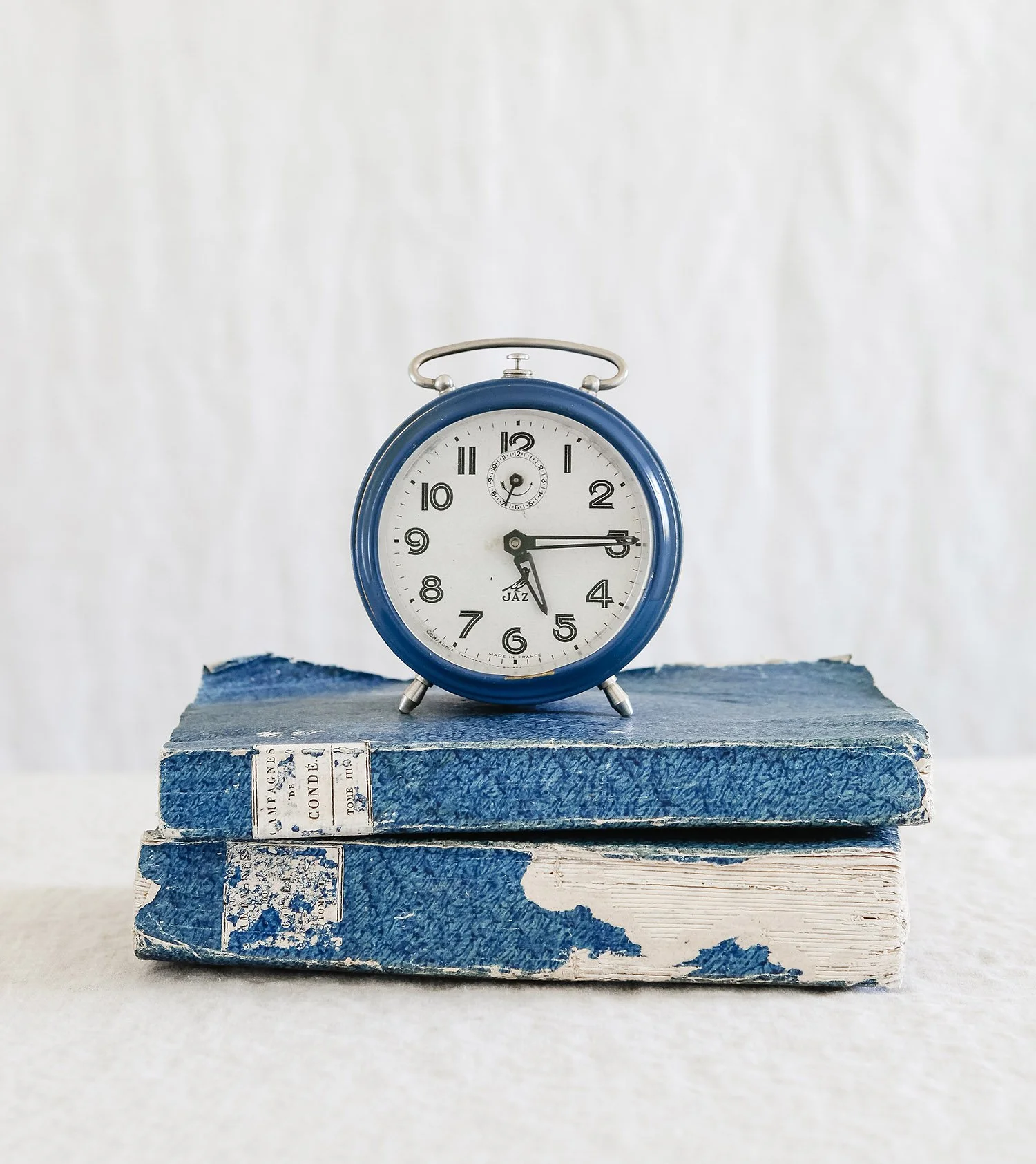 Vintage French Blue Jaz Clock