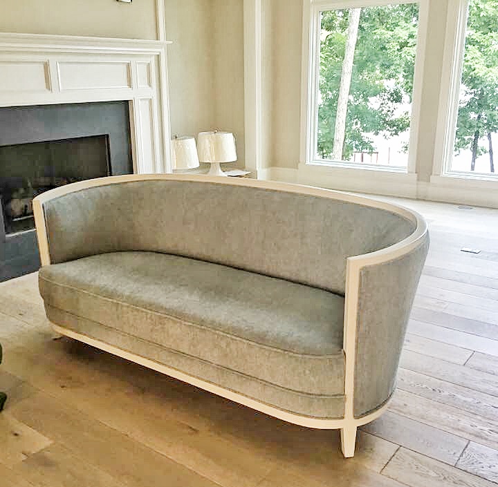 SETTE UPDATE WITH NEW UPHOLSTRY AND PAINTED FRAME