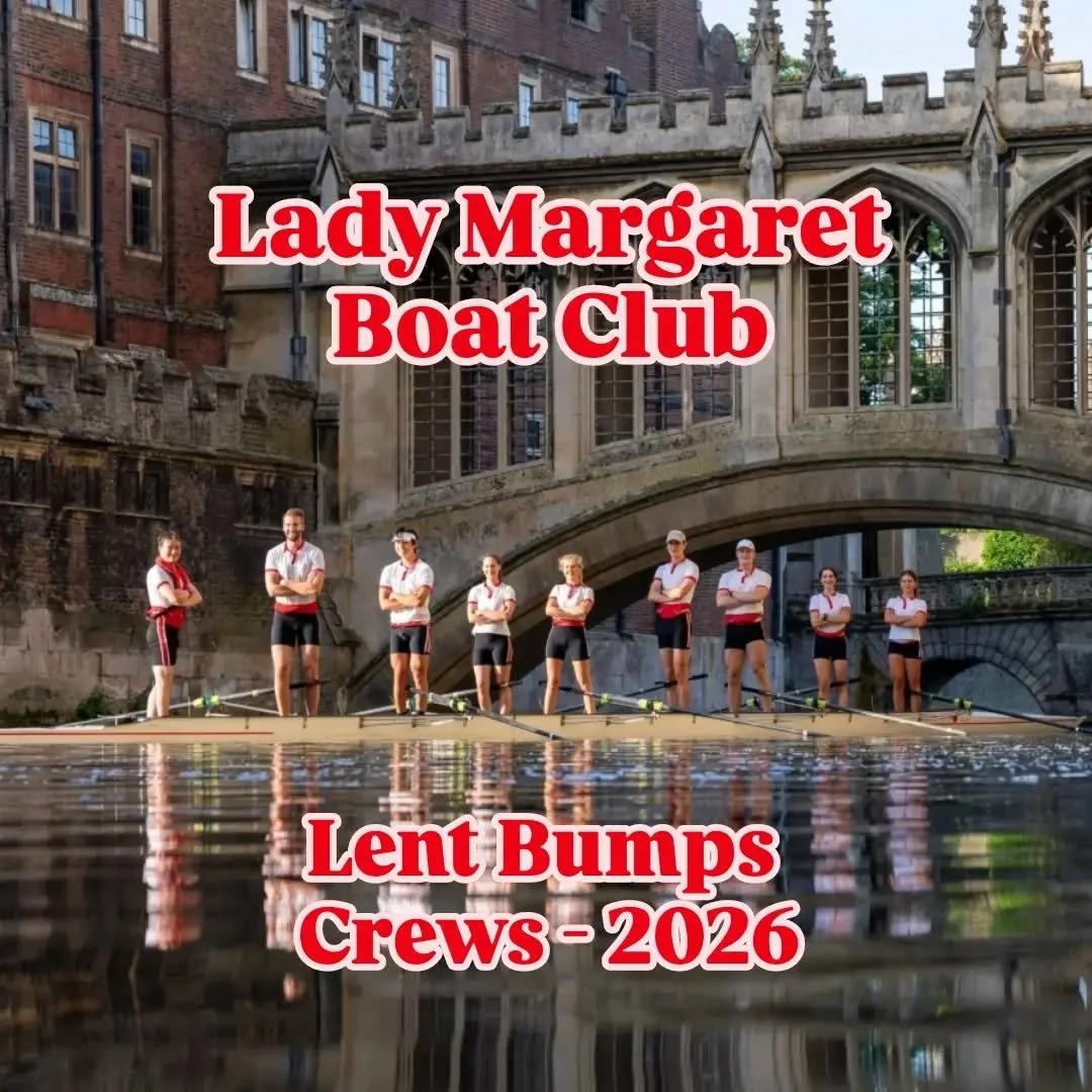 Good luck to all our Maggie crews racing this week!
Here are your Lent Bumps Crews - 2026.

Can W1 chase down first placed Jesus for college rowing glory? Can M1 keep their hands on headship?! Can W2 forge there way up division 2? Can M2 retain their