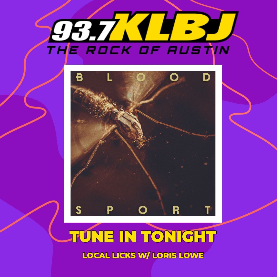 🚨📡📻 Tune in TONIGHT to &quot;Local Licks&quot; with @lorislowe on @klbj937 from 11pm - 12am CST! You can listen online (LINK IN BIO) or over the air and be one of the first to listen to &quot;Blood Sport&quot; on the radio! Thank you KLBJ 93.7 for