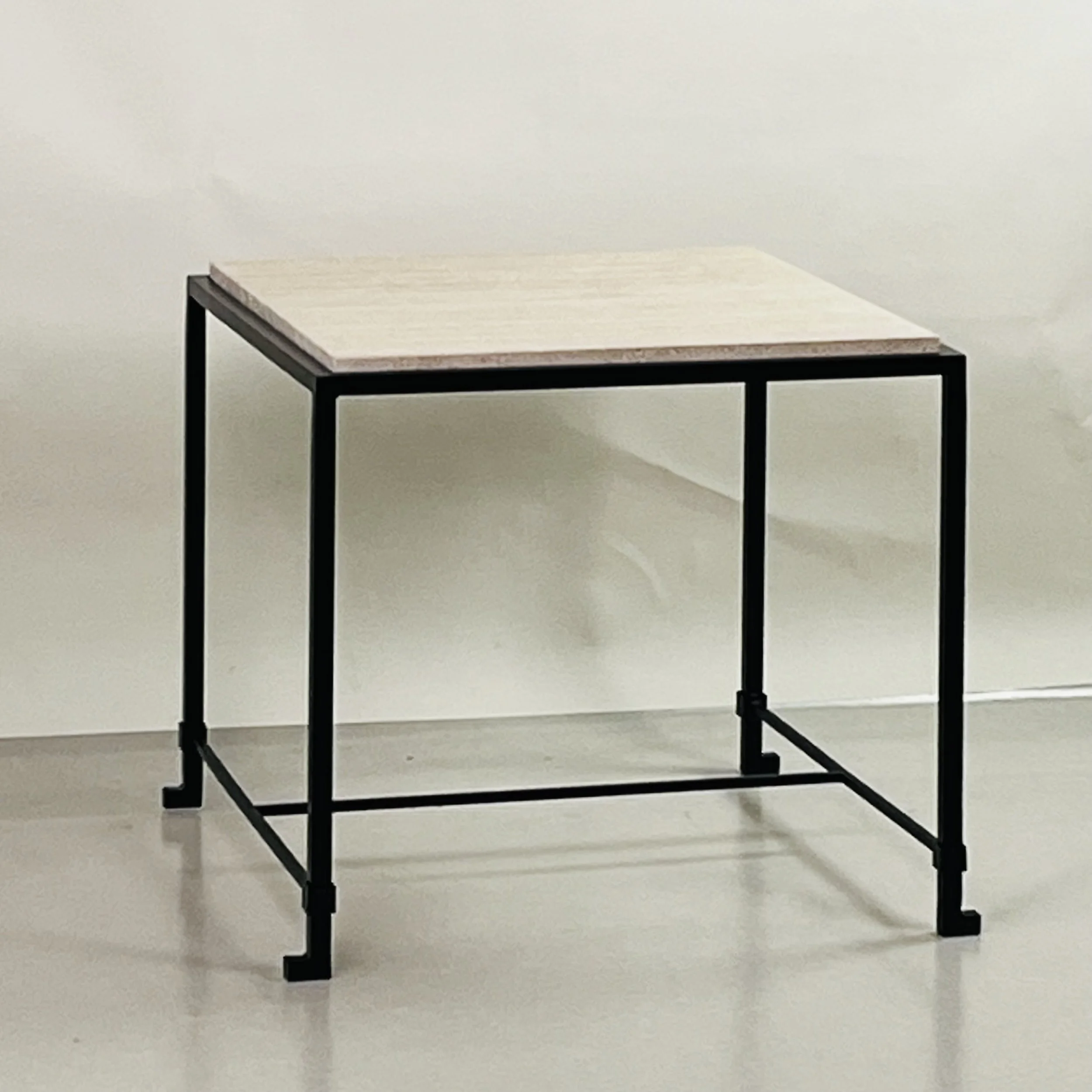 Square Diagramme travertine end table 24 x 24 x 22 tall-1.jpg